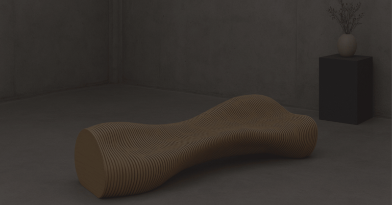 A photo of the parametric bench by SouthLoft