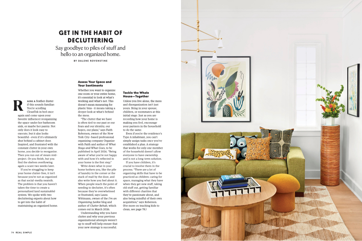 Real Simple - Decluttering article